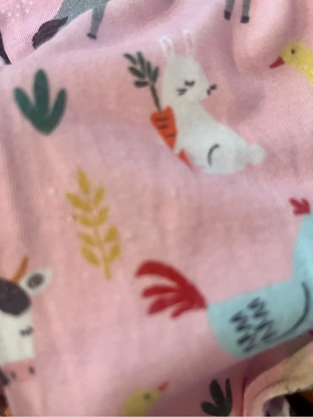 Little Sleepy Zippy Newborn Pink Farm Animals